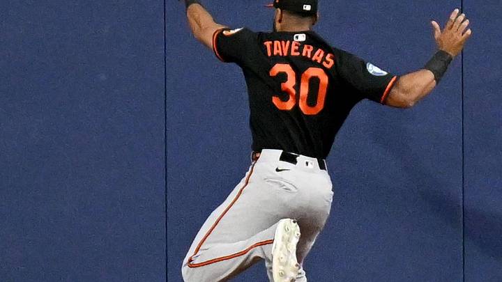 May 19, 2026; St. Petersburg, Florida, USA; Baltimore Orioles center fielder Leody Taveras (30) attempts to catch a fly ball in the third inning against the Tampa Bay Rays at Tropicana Field. Mandatory Credit: Jonathan Dyer-Imagn Images May 19, 2026; St. Petersburg, Florida, USA; Baltimore Orioles center fielder Leody Taveras (30) attempts to catch a fly ball in the third inning against the Tampa Bay Rays at Tropicana Field. Mandatory Credit: Jonathan Dyer-Imagn Images