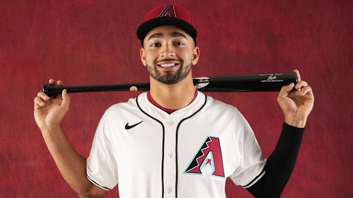Jordan Lawlar during photo day at Salt River Fields at Talking Stick on Feb. 21, 2024. Jordan Lawlar during photo day at Salt River Fields at Talking Stick on Feb. 21, 2024.