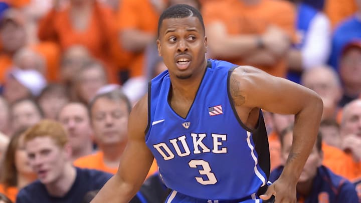 Former Duke guard and captain Tyler Thornton (3), a one-time Washington D.C. Gatorade Boys Basketball Player of the Year, has returned to the Blue Devils as an assistant coach.