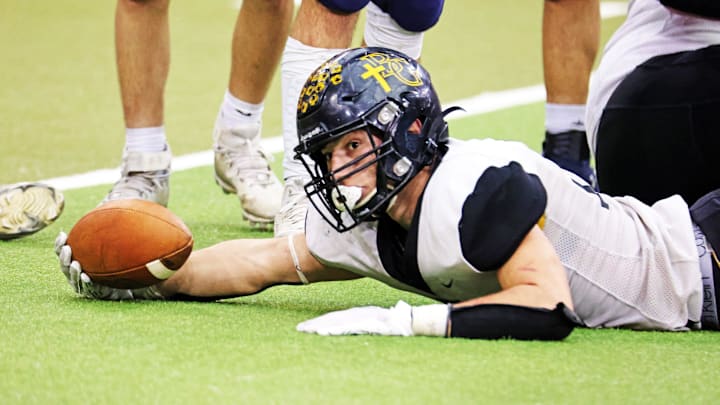 The Bishop Garrigan football team advanced to the 8-Man quarterfinals with an easy win at home this past Friday night.