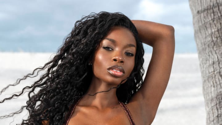 Olandria was photographed by Katherine Goguen at South Seas Resort on Captiva Island, Fla. Olandria was photographed by Katherine Goguen at South Seas Resort on Captiva Island, Fla.