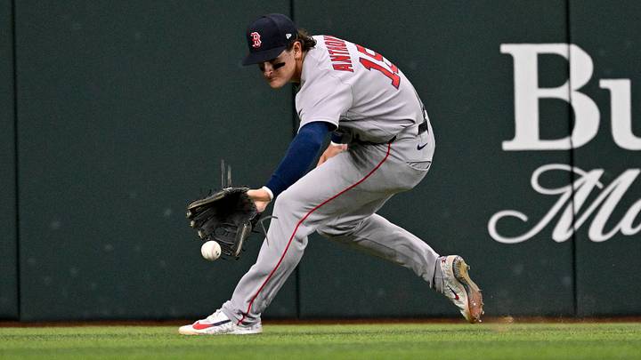 Sep 16, 2026; Arlington, Texas, USA; Boston Red Sox left fielder Roman Anthony (19) fields the ball during the game between the Rangers and the Red Sox at Globe Life Field. Mandatory Credit: Jerome Miron-Imagn Images Sep 16, 2026; Arlington, Texas, USA; Boston Red Sox left fielder Roman Anthony (19) fields the ball during the game between the Rangers and the Red Sox at Globe Life Field. Mandatory Credit: Jerome Miron-Imagn Images