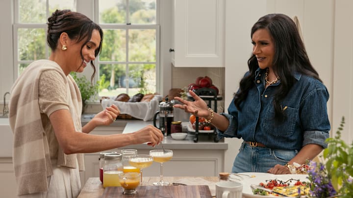 With Love, Meghan. (L to R) Meghan, Duchess of Sussex, Mindy Kaling in episode 102 of With Love, Meghan. Cr. Justin Coit/Netflix © 2025