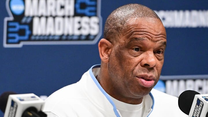 UNC basketball head coach Hubert Davis UNC basketball head coach Hubert Davis