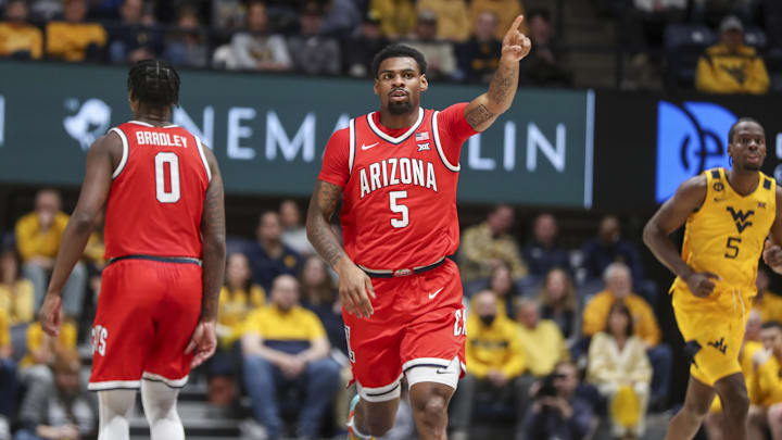 Arizona Wildcats guard KJ Lewis (5) is averaging 10.6 points per game.