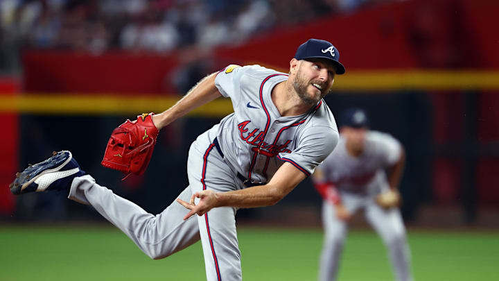 Atlanta Braves pitcher Chris Sale against the Arizona Diamondbacks at Chase Field on July 9. Atlanta Braves pitcher Chris Sale against the Arizona Diamondbacks at Chase Field on July 9.