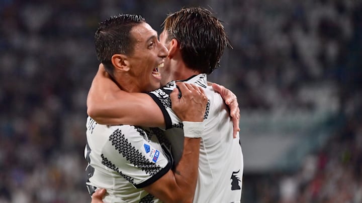 Angel Di Maria avec Dusan Vlahovic