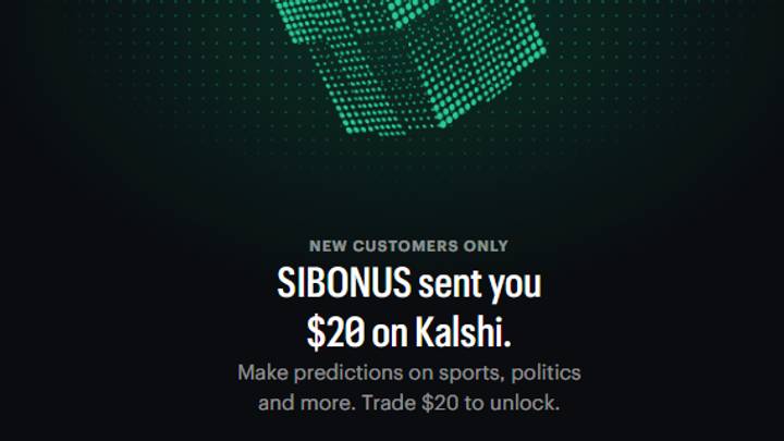 Trade $20, Get $20 with Kalshi promo code SIBONUS. Claim your welcome bonus on Friday's NFL, MLB and WNBA slate. Trade $20, Get $20 with Kalshi promo code SIBONUS. Claim your welcome bonus on Friday's NFL, MLB and WNBA slate.