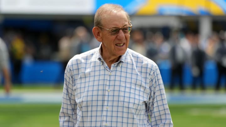 Miami Dolphins owner Stephen Ross watches from the sidelines during the game against the Los Angeles Chargers at SoFi Stadium last season.