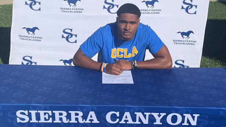 Sierra Canyon's Kamari Ramsey signing to UCLA on Dec. 15, 2021 as a senior in high school.