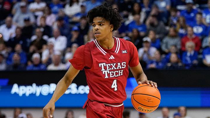 Mar 7, 2026; Provo, Utah, USA; Texas Tech Red Raiders guard Christian Anderson (4) dribbles the ball during the second half against the BYU Cougars at Marriott Center. Mandatory Credit: Aaron Baker-Imagn Images Mar 7, 2026; Provo, Utah, USA; Texas Tech Red Raiders guard Christian Anderson (4) dribbles the ball during the second half against the BYU Cougars at Marriott Center. Mandatory Credit: Aaron Baker-Imagn Images
