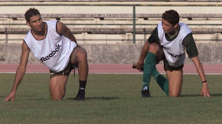 Cristiano Ronaldo (a la derecha), cuando daba sus primeros pasos en el Sporting Clube de Portugal 