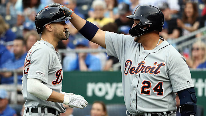 Miguel Cabrera y Nicholas Castellanos compartieron en los Tigres de Detroit 