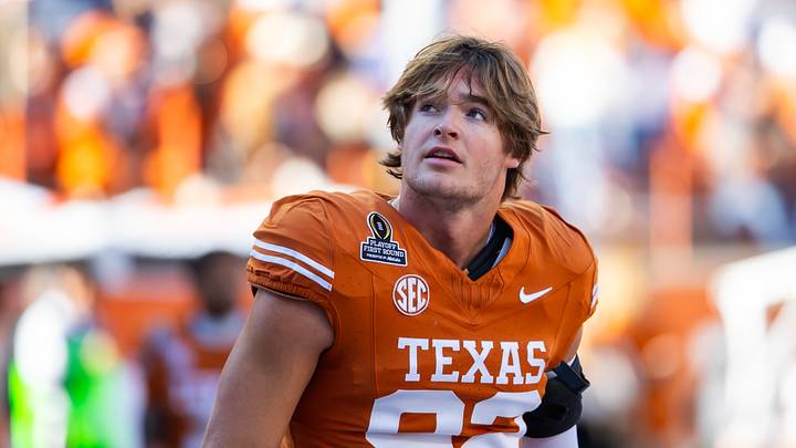 Texas Longhorns linebacker Colton Vasek against the Clemson Tigers during the CFP National playoff first round Texas Longhorns linebacker Colton Vasek against the Clemson Tigers during the CFP National playoff first round