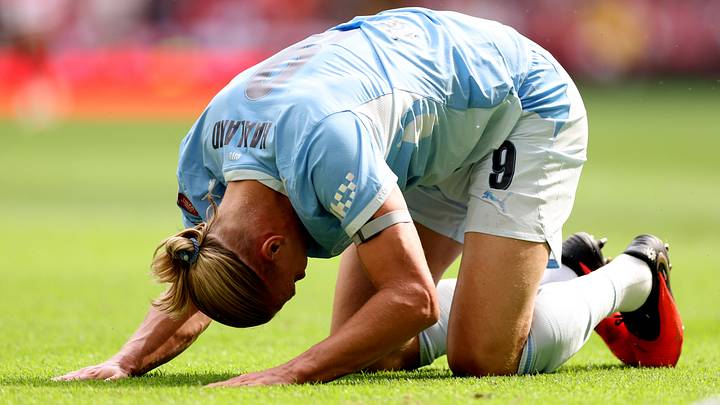 A frustrated Erling Haaland would've been disappointed in his performance in the Community Shield