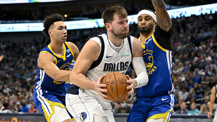 Mar 13, 2024; Dallas, Texas, USA; Dallas Mavericks guard Luka Doncic (77) drives to the basket past Mar 13, 2024; Dallas, Texas, USA; Dallas Mavericks guard Luka Doncic (77) drives to the basket past