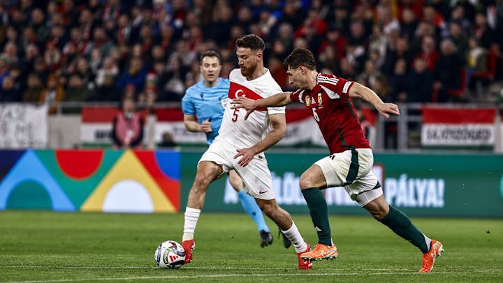 Salih Ozcan in action for Turkiye 