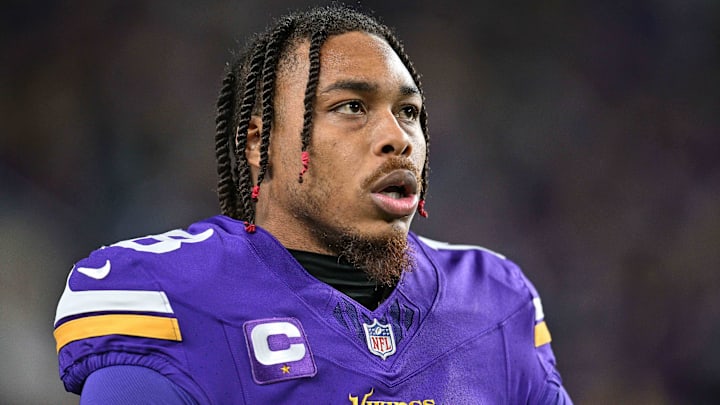 Dec 31, 2023; Minneapolis, Minnesota, USA; Minnesota Vikings wide receiver Justin Jefferson (18)