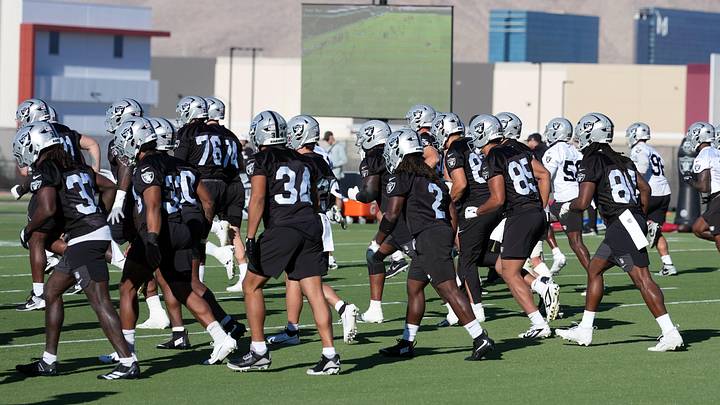 Jun 9, 2026; Henderson, NV, USA; A general overall view of Las Vegas Raiders organized team activities at Intermountain Health Performance Center. Mandatory Credit: Kirby Lee-Imagn Images