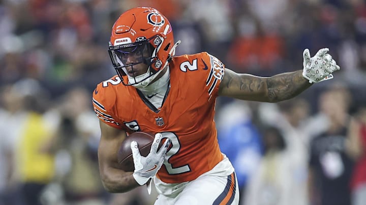 Chicago Bears wide receiver DJ Moore (2) runs with the ball during the game against the Houston Texans at NRG Stadium.