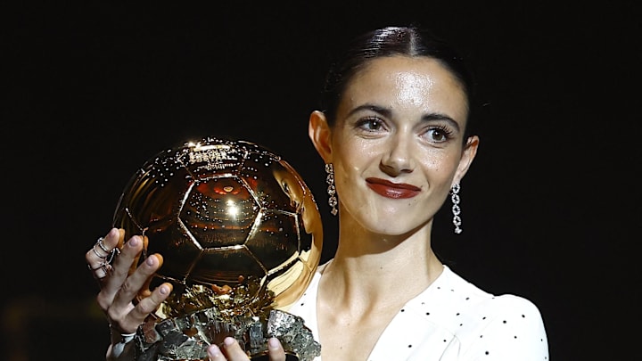 Spain and FC Barcelona player Aitana Bonmati wins the 2024 Ballon d'Or in Paris, France. 