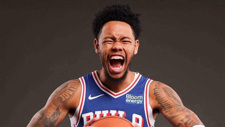 Sep 28, 2026; Camden, NJ, USA; Philadelphia 76ers Anfernee Simons poses for a photo during media day. Sep 28, 2026; Camden, NJ, USA; Philadelphia 76ers Anfernee Simons poses for a photo during media day.