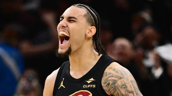 Cleveland Cavaliers guard Jaylon Tyson (20) celebrates Cleveland Cavaliers guard Jaylon Tyson (20) celebrates