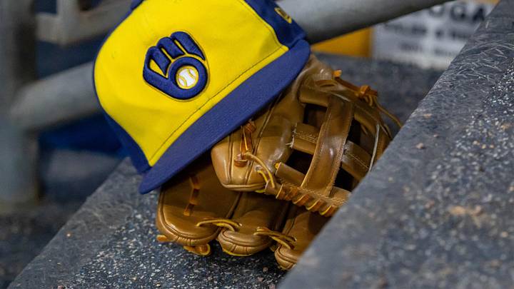 Apr 21, 2026; Detroit, Michigan, USA; A Milwaukee Brewers hat and glove in the dugout during the seventh inning against the Detroit Tigers at Comerica Park. Mandatory Credit: David Reginek-Imagn Images Apr 21, 2026; Detroit, Michigan, USA; A Milwaukee Brewers hat and glove in the dugout during the seventh inning against the Detroit Tigers at Comerica Park. Mandatory Credit: David Reginek-Imagn Images