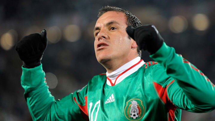 El jugador Cuauhtémoc Blanco es parte del once histórico en la selección mexicana.