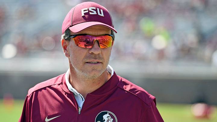 Sep 23, 2017; Tallahassee, FL, USA; Florida State Seminoles head coach Jimbo Fisher before the start of the game against the North Carolina State Wolfpack at Doak Campbell Stadium. Mandatory Credit: Melina Vastola-USA TODAY Sports