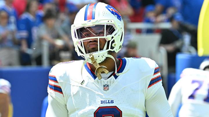 Aug. 15, 2026; Orchard Park, New York, USA; Buffalo Bills' outside linebacker Bradley Chubb (9) warms up before a preseason game Aug. 15, 2026; Orchard Park, New York, USA; Buffalo Bills' outside linebacker Bradley Chubb (9) warms up before a preseason game