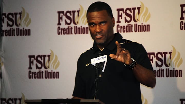 FSU defensive backs coach Marcus Woodson at the FSU National Signing Day Party on Feb. 5, 2020.

Img 4551