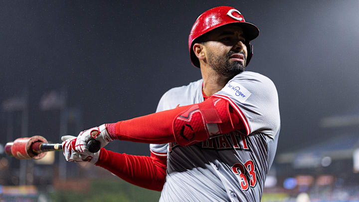 Apr 3, 2024; Philadelphia, Pennsylvania, USA; Cincinnati Reds first baseman Christian