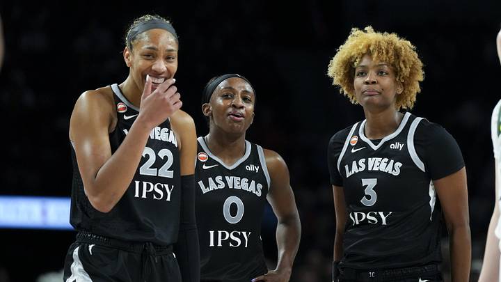 Las Vegas Aces A'ja Wilson, Jackie Young, Nalyssa Smith Las Vegas Aces A'ja Wilson, Jackie Young, Nalyssa Smith