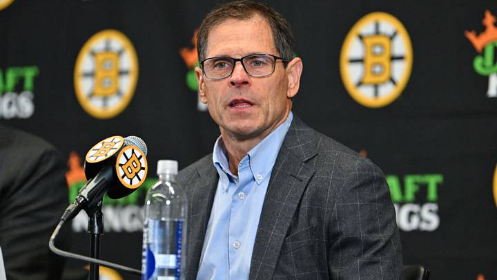 Sep 28, 2026; Boston, MA, USA; Boston Bruins general manager Don Sweeney speaks to the media during a press conference at TD Garden. Mandatory Credit: Eric Canha-Imagn Images