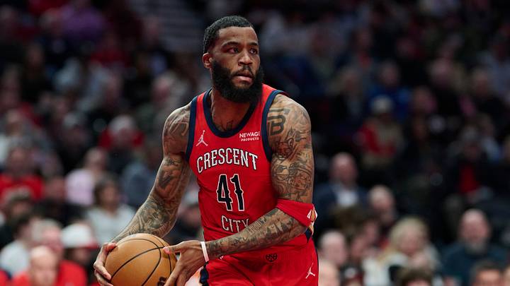 Apr 2, 2026; Portland, Oregon, USA; New Orleans Pelicans guard Saddiq Bey (41) grabs a rebound during the first half against the Portland Trail Blazers at Moda Center. Mandatory Credit: Troy Wayrynen-Imagn Images Apr 2, 2026; Portland, Oregon, USA; New Orleans Pelicans guard Saddiq Bey (41) grabs a rebound during the first half against the Portland Trail Blazers at Moda Center. Mandatory Credit: Troy Wayrynen-Imagn Images