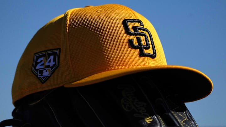 A Padres hat in 2024.