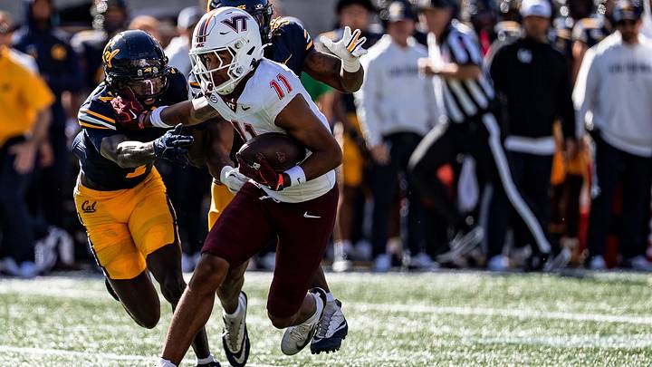 Davion "FatRat" Brown stiff-arms a defender against Cal on Oct. 10, 2026. Davion "FatRat" Brown stiff-arms a defender against Cal on Oct. 10, 2026.