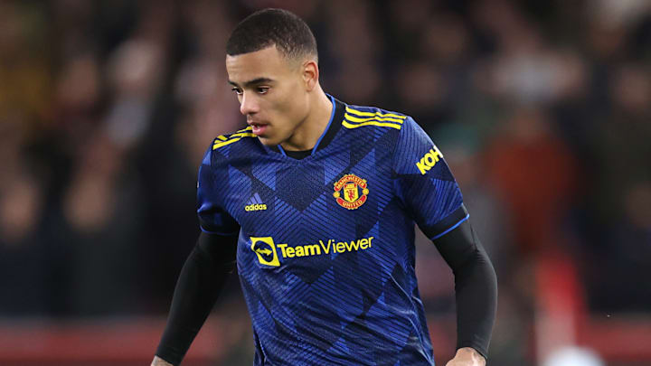 Mason Greenwood lors d'un de ses derniers matchs, face à Brentford, avant la polémique.