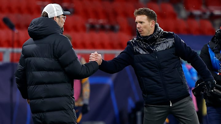 Jürgen Klopp mit Julian Nagelsmann - als dieser noch bei RBL tätig war Jürgen Klopp mit Julian Nagelsmann - als dieser noch bei RBL tätig war