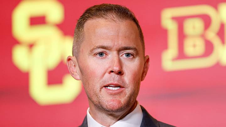 Jul 28, 2026; Chicago, IL, USA; USC Football head coach Lincoln Riley speaks during Media Days at Hilton Chicago. Mandatory Credit: Kamil Krzaczynski-Imagn Images Jul 28, 2026; Chicago, IL, USA; USC Football head coach Lincoln Riley speaks during Media Days at Hilton Chicago. Mandatory Credit: Kamil Krzaczynski-Imagn Images