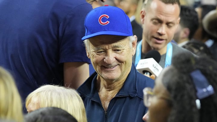 Apr 3, 2023; Houston, TX, USA; Bill Murray in attendance after the national championship game of the 2023 NCAA Tournament between the San Diego State Aztecs and Connecticut Huskies at NRG Stadium. Apr 3, 2023; Houston, TX, USA; Bill Murray in attendance after the national championship game of the 2023 NCAA Tournament between the San Diego State Aztecs and Connecticut Huskies at NRG Stadium.