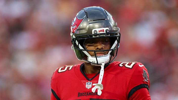 Tampa Bay Buccaneers cornerback Jacob Parrish (25) looks on against the Kansas City Chiefs Tampa Bay Buccaneers cornerback Jacob Parrish (25) looks on against the Kansas City Chiefs