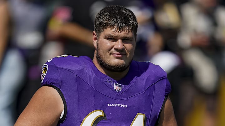 Baltimore Ravens center Tyler Linderbaum Baltimore Ravens center Tyler Linderbaum