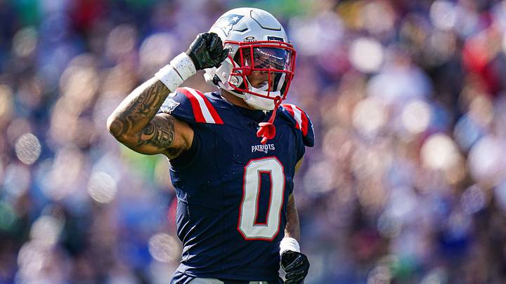 Sep 15, 2024; Foxborough, Massachusetts, USA; New England Patriots cornerback Christian Gonzalez (0) reacts after a play against the Seattle Seahawks in the second half at Gillette Stadium. Mandatory Credit: David Butler II-Imagn Images Sep 15, 2024; Foxborough, Massachusetts, USA; New England Patriots cornerback Christian Gonzalez (0) reacts after a play against the Seattle Seahawks in the second half at Gillette Stadium. Mandatory Credit: David Butler II-Imagn Images