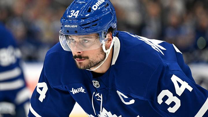 Oct 19, 2026; Toronto, Ontario, CAN; Toronto Maple Leafs forward Auston Matthews (34) prepares to take a faceoff against the San Jose Sharks in the first period at Scotiabank Arena. Mandatory Credit: Dan Hamilton-Imagn Images Oct 19, 2026; Toronto, Ontario, CAN; Toronto Maple Leafs forward Auston Matthews (34) prepares to take a faceoff against the San Jose Sharks in the first period at Scotiabank Arena. Mandatory Credit: Dan Hamilton-Imagn Images