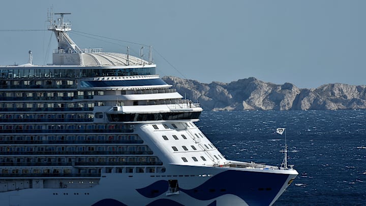 Passenger cruise ship Sky Princess leaves the French...