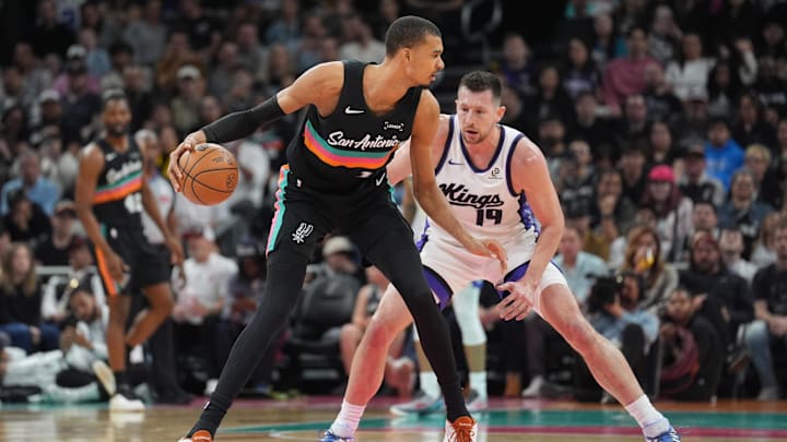 San Antonio Spurs forward Victor Wembanyama and his young teammates are a weakness for his team’s championship chances. San Antonio Spurs forward Victor Wembanyama and his young teammates are a weakness for his team’s championship chances.