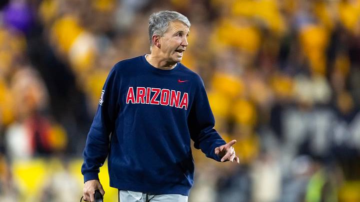 Nov 28, 2025; Tempe, Arizona, USA; Arizona Wildcats head coach Brent Brennan against the Arizona State Sun Devils during the 99th Territorial Cup at Mountain America Stadium. Nov 28, 2025; Tempe, Arizona, USA; Arizona Wildcats head coach Brent Brennan against the Arizona State Sun Devils during the 99th Territorial Cup at Mountain America Stadium.