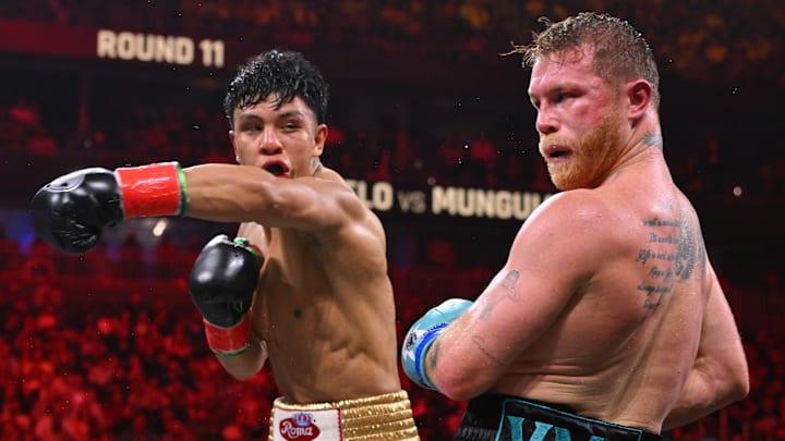 The undisputed Super middleweight champion SAUL CANELO ALVAREZ against JAIME MUNGUIA (43-1-34KOs) on May 5, 2024. The undisputed Super middleweight champion SAUL CANELO ALVAREZ against JAIME MUNGUIA (43-1-34KOs) on May 5, 2024.